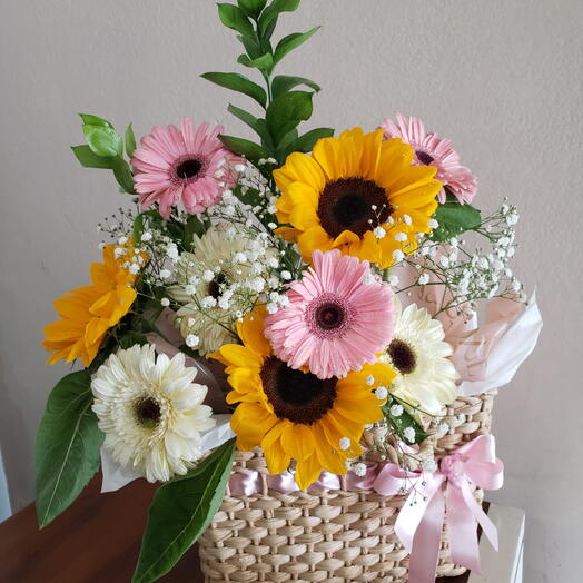Cesta com flores