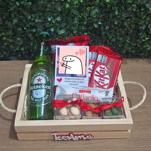 Cesta com cerveja e petisco, Dia dos Namorados