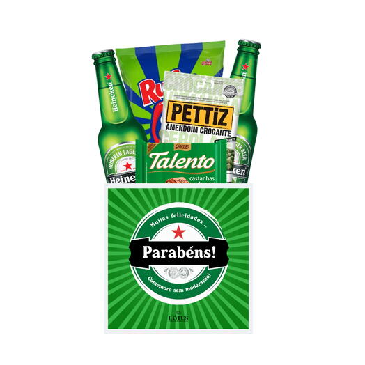 Cesta de Cervejas Heineken  Parabens