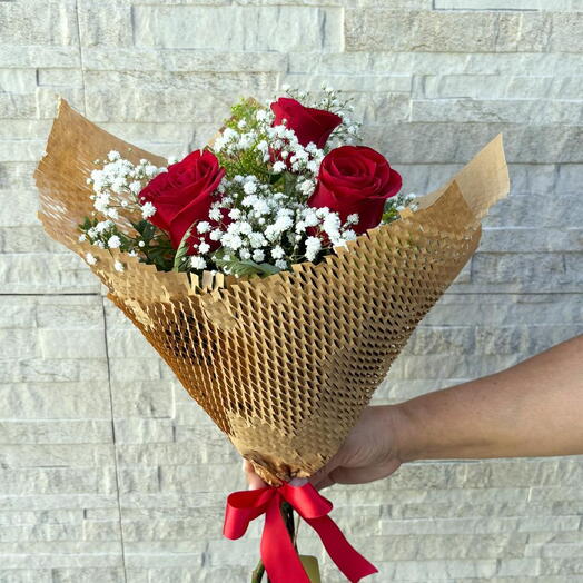 Buquê de 3 Rosas